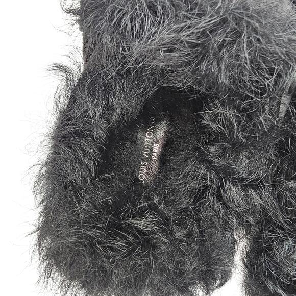 Louis Vuitton Winterbreak Black Suede Fur Lined Slip On Clog Mule Size 36 US 6 - Picture 9 of 10